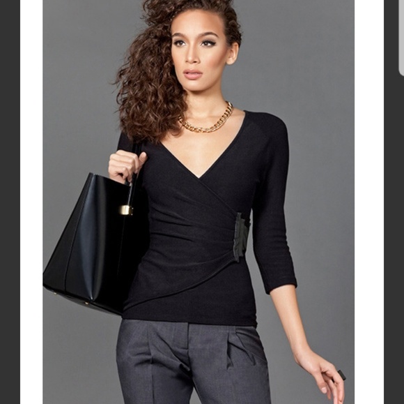 Victoria Wrap Top. Luxury Top - Picture 1 of 7